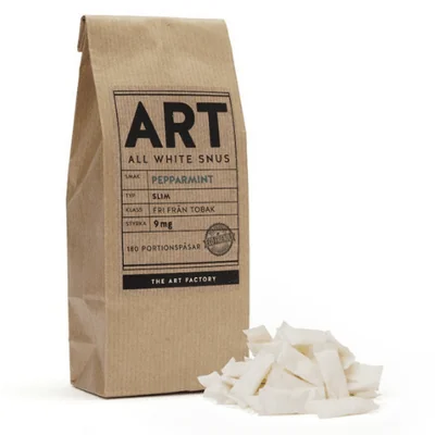 Art Pepparmint Ecopack 9mg SLIM All White