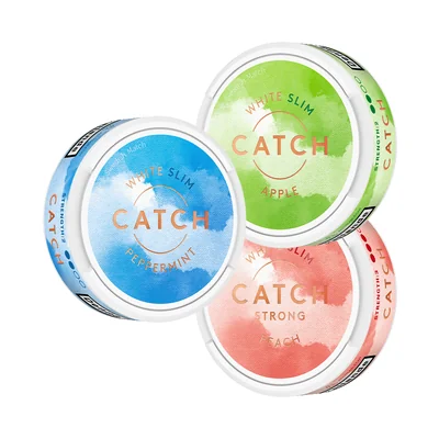 Catch White Slim Peppermint + Apple + Peach Strong