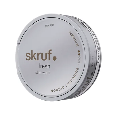 Skruf Fresh No. 8 Slim White Nordic Liquorice Medium