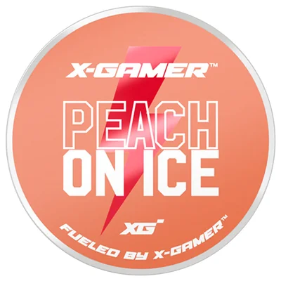 X-Gamer Peach On Ice Nikotinfritt Koffeinsnus